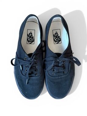 Vans Black Low-Top Canvas Sneakers